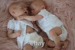 TWINS Baby Dolls Lifelike Full Body Sillicone Reborn Sleeping Baby 18 Inches