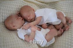 TWINS Baby Dolls Lifelike Full Body Sillicone Reborn Sleeping Baby 18 Inches