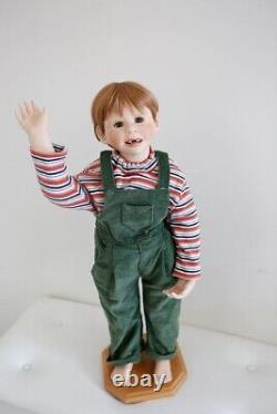 Tall Porcelain Doll. Boy Nathan 1993 Kayo Wiggs Reproduction 65cm Unique Cute