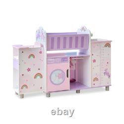 Teamson Kids Olivia's Little World Wood Doll Nursery with Cradle, Sink & Closet