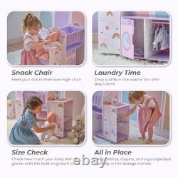 Teamson Kids Olivia's Little World Wood Doll Nursery with Cradle, Sink & Closet