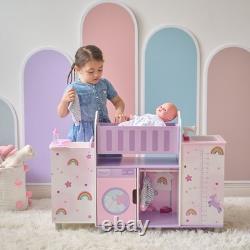 Teamson Kids Olivia's Little World Wood Doll Nursery with Cradle, Sink & Closet