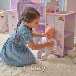 Teamson Kids Olivia's Little World Wood Doll Nursery with Cradle, Sink & Closet
