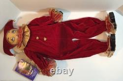 The Xenis Collection Jester Musical Wooden Dolls Lot of 2
