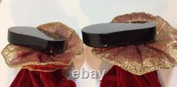 The Xenis Collection Jester Musical Wooden Dolls Lot of 2