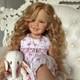 Toddler Reborn 40'' Doll Kit Girl Rooted Curly Hair Painted With Cloth Body Gift