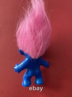 Troll Doll Dam Limited Edition Dark Horse Pink Hair Smooth Blue Body