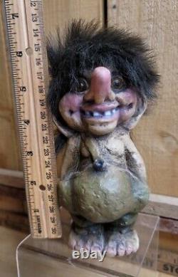 Troll VIntage Nyform Troll 118 Smiling Boy Troll handmade in Norway Goblin Gnome