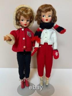 Two GORGEOUS vintage Ideal Tammy dolls in all-original winter outfits with extras Two GORGEOUS vintage Ideal Tammy dolls in all-original winter outfits with extras