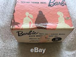 Ultra Rare Barbie Pink Silhouette Box #875 Winter Holiday Set T. M. 1958