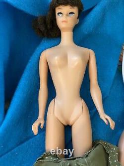 VINTAGE 0850 Barbie Brunette Ponytail doll with stealth dress ORIG STUNNING