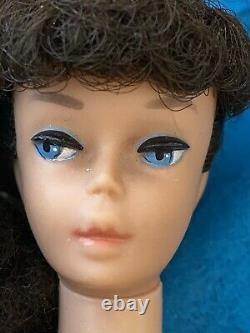 VINTAGE 0850 Barbie Brunette Ponytail doll with stealth dress ORIG STUNNING