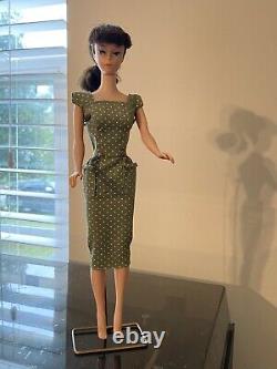 VINTAGE 0850 Barbie Brunette Ponytail doll with stealth dress ORIG STUNNING
