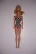 Vintage 1958 Blonde Ponytail Barbie #3 Zebra Swimsuit Japan