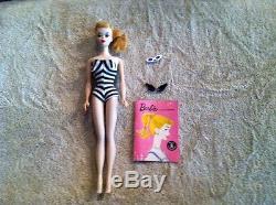Vintage 1959 #1 Pale Blonde Stunning Ponytail Barbie Tm 850 Japan Mib Vhtf Rare