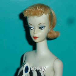 VINTAGE 1959 ORIG #1 PONYTAIL BARBIE DOLL With SUNGLASSES, SHOES & SS ORIG PAINT