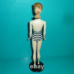 VINTAGE 1959 ORIG #1 PONYTAIL BARBIE DOLL With SUNGLASSES, SHOES & SS ORIG PAINT