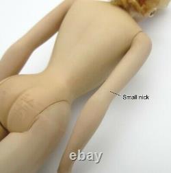 VINTAGE 1960 #3 850 BARBIE BLONDE PONYTAIL DOLL BROWN EYELINER with #2 STAND