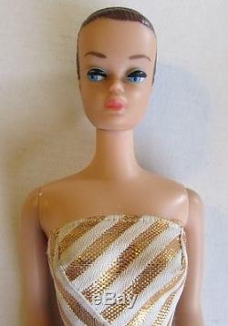 VINTAGE 1963 FASHION QUEEN BARBIE DOLL ORIG SS SWIMSUIT WIGS & WIG STAND