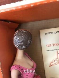 VINTAGE 1964 MISS BARBIE DOLL No Melt Marks! & LAWN SWING MATTEL #1060 In Box