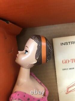 VINTAGE 1964 MISS BARBIE DOLL No Melt Marks! & LAWN SWING MATTEL #1060 In Box