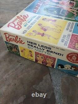 VINTAGE 1964 MISS BARBIE DOLL No Melt Marks! & LAWN SWING MATTEL #1060 In Box