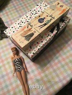 VINTAGE #4 BLOND GORGEOUS Ponytail Barbie TM Doll1/2 Box PUMPS JAPAN