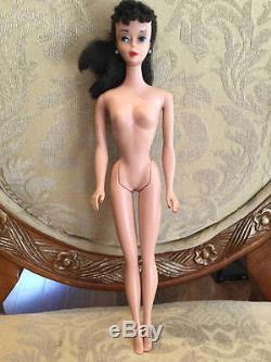 Vintage #4 Solid Body Brunette Raven Ponytail Barbie