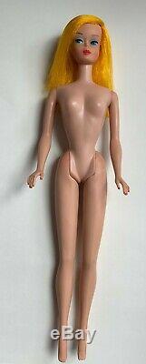 VINTAGE BARBIE 1966 HIGH COLOR MAGIC BLONDE HAIR DOLL #1150 with X STAND