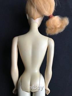 VINTAGE BARBIE BLONDE PONYTAIL 3 Doll TM Solid Body Flocked Head