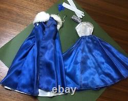 VINTAGE BARBIE CLOTHES AND ACCESSORIES #1617 Midnight Blue 1965, complete