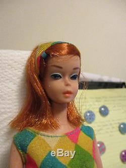 Vintage Barbie Doll 1958 #3 Or #4 Red Head Blue Eyes