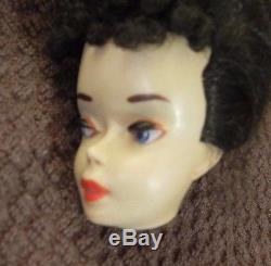 Vintage Barbie Head #3 Brunette Brown Eyeliner Beautiful Face