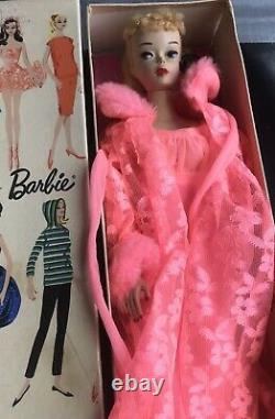 VINTAGE BARBIE PONYTAIL DOLL 3 Ghost White / Mattel