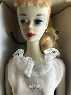 VINTAGE BARBIE PONYTAIL DOLL 3 Ghost White / Mattel