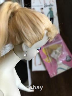 VINTAGE BARBIE PONYTAIL DOLL 3 Ghost White / Mattel