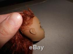 VINTAGE BARBIE RARE BLACK FRANCIE 1ST ISSUE With RED HAIR ORIGINAL 1967 HEAD ONLY