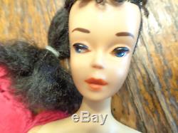 VINTAGE BRUNETTE #3 PONYTAIL BARBIE WithTM FADED BODY NIPPLES SWIMSUIT SHOES WOW