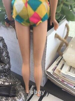 VINTAGE COLOR MAGIC BARBIE DOLL LEMON YELLOW BLONDE HAIR With SCARF MINTY