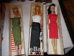 Vintage Lot Of Mattel 1960's Barbie Including A Number 3 Barbie