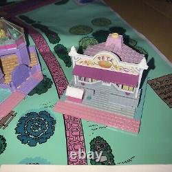 VINTAGE POLLY POCKET POLLYVILLE MANSION with box plus extras BLUEBIRD