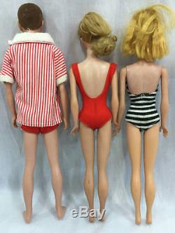 Vintage Ponytail Barbie Lot + Ken Doll Tlc