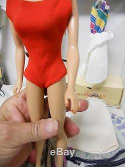 VTG 1958 Bubble Cut Barbie Dresses & Case Swimsuits, Dresses Collection Japan