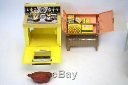 VTG 1960's Barbie Deluxe Reading Kitchen Set withAppliances, Chairs, Table, Food