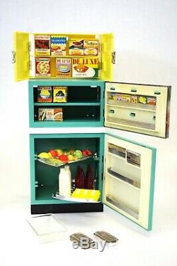 VTG 1960's Barbie Deluxe Reading Kitchen Set withAppliances, Chairs, Table, Food