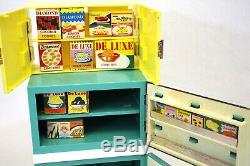 VTG 1960's Barbie Deluxe Reading Kitchen Set withAppliances, Chairs, Table, Food