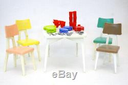 VTG 1960's Barbie Deluxe Reading Kitchen Set withAppliances, Chairs, Table, Food