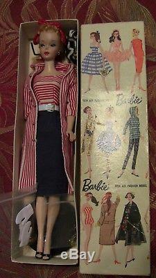 VTG Blonde PONYTAIL #3 Barbie TM Roman Holiday Outfit, Commuter STand Box LOT