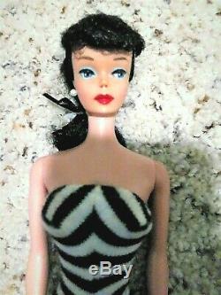 Very Beautiful Vintage #5 Raven Black Hair Ponytail Barbie NM SALE