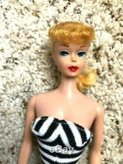 Very Beautiful Vintage Lemon Blonde Barbie Ponytail NM